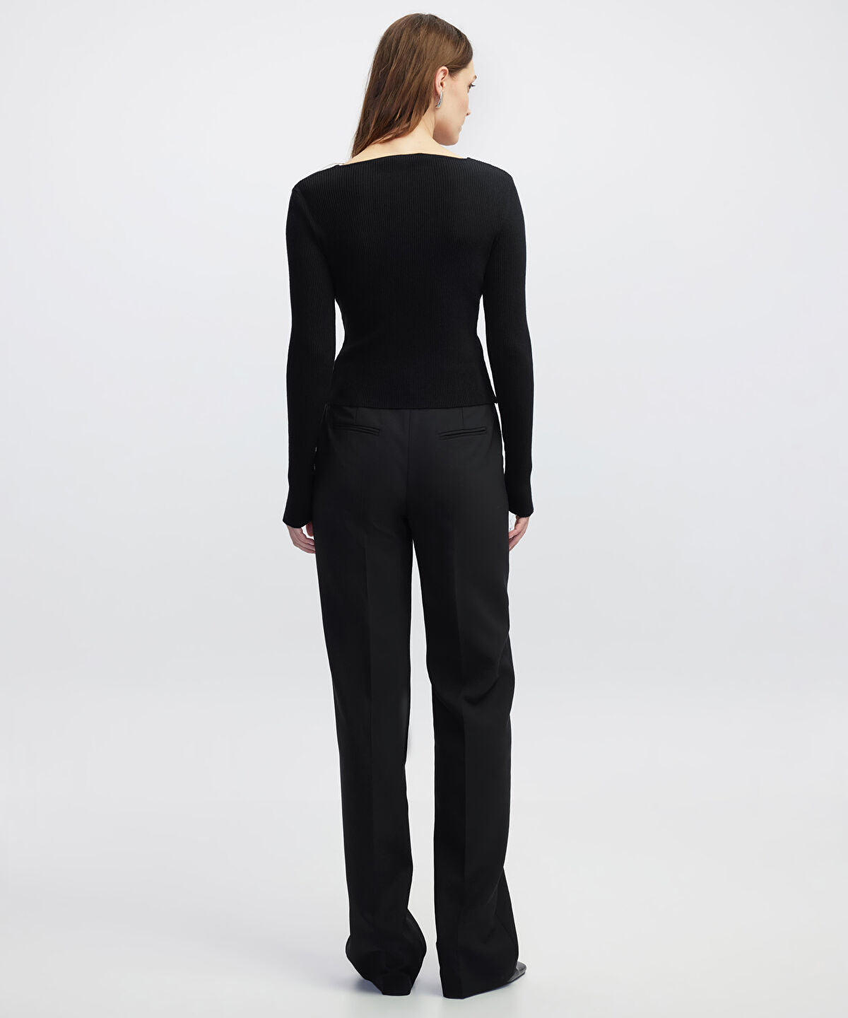 Embellished Ribbed Knit Top