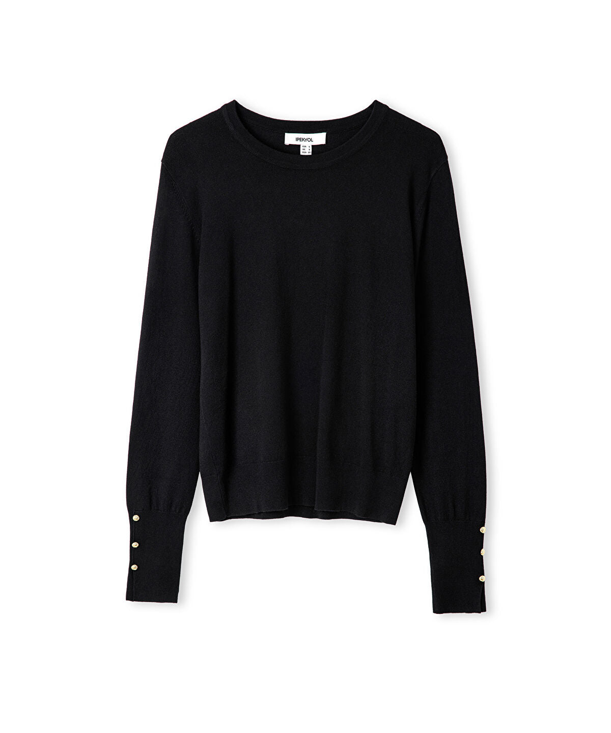 Contrast Button Knit Sweater