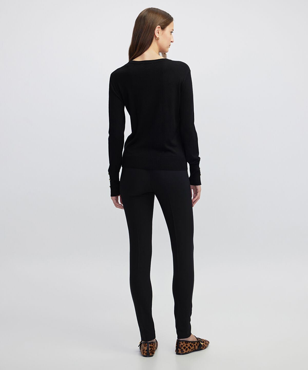 Contrast Button Knit Sweater