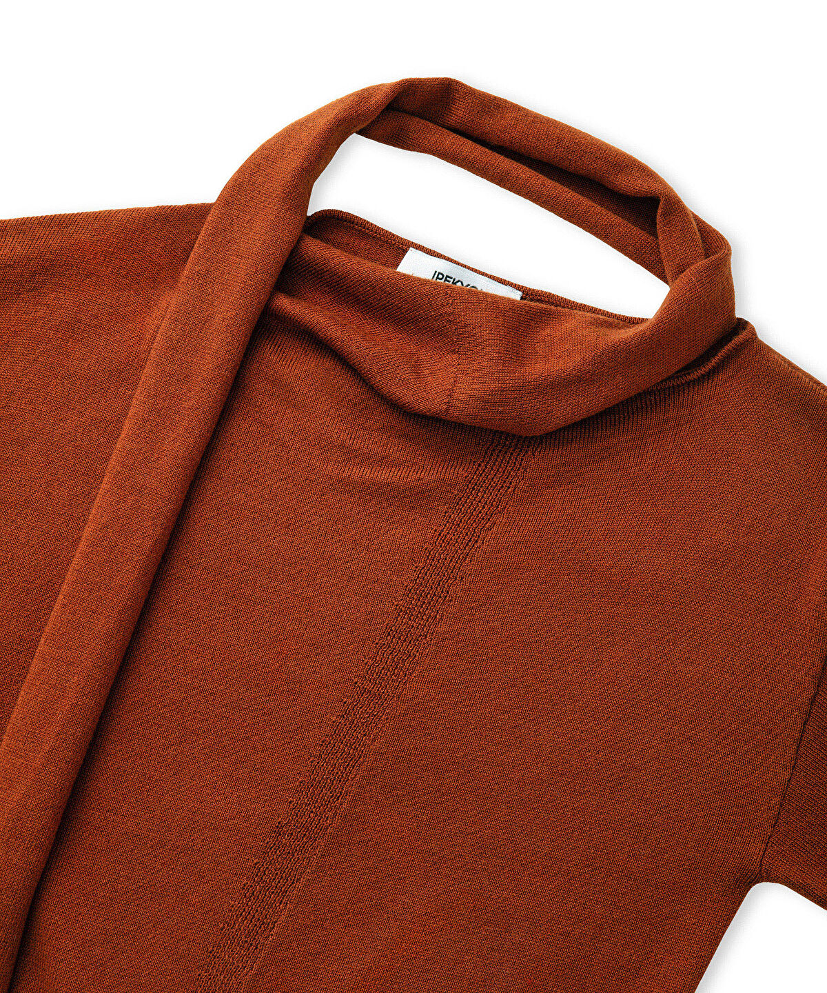 Scarf-Effect Knit Sweater