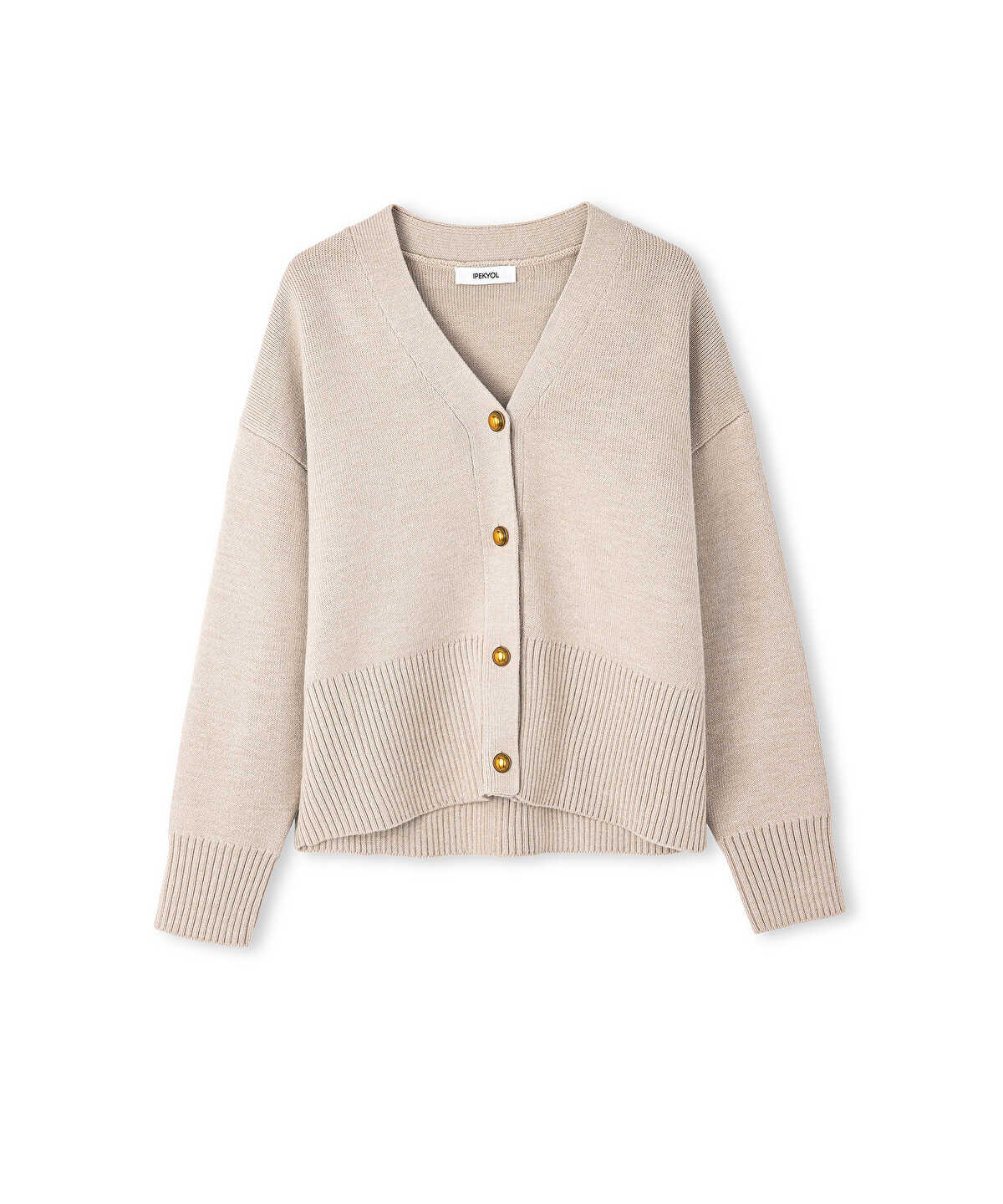 Metal Button Knit Cardigan