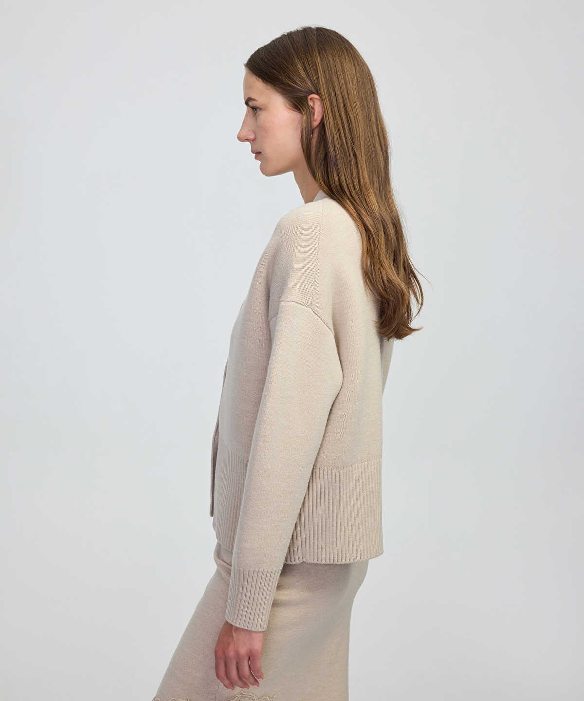 Metal Button Knit Cardigan