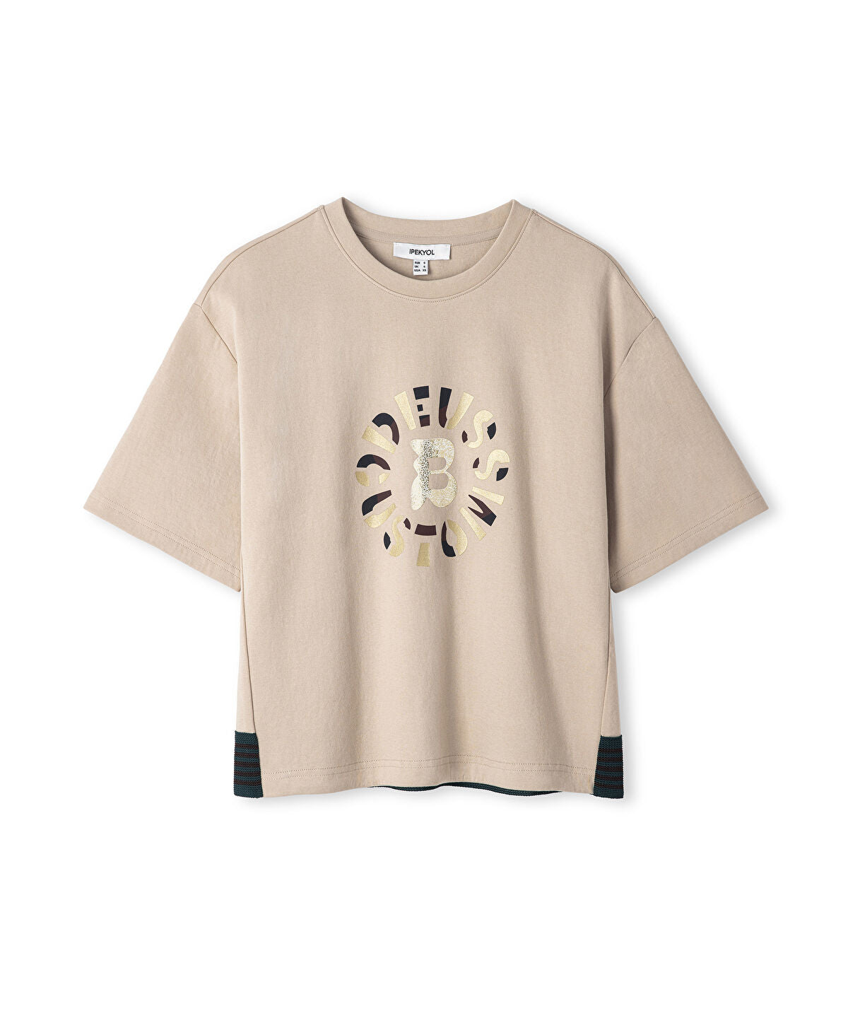 Mixed T-Shirt with Slogan Print