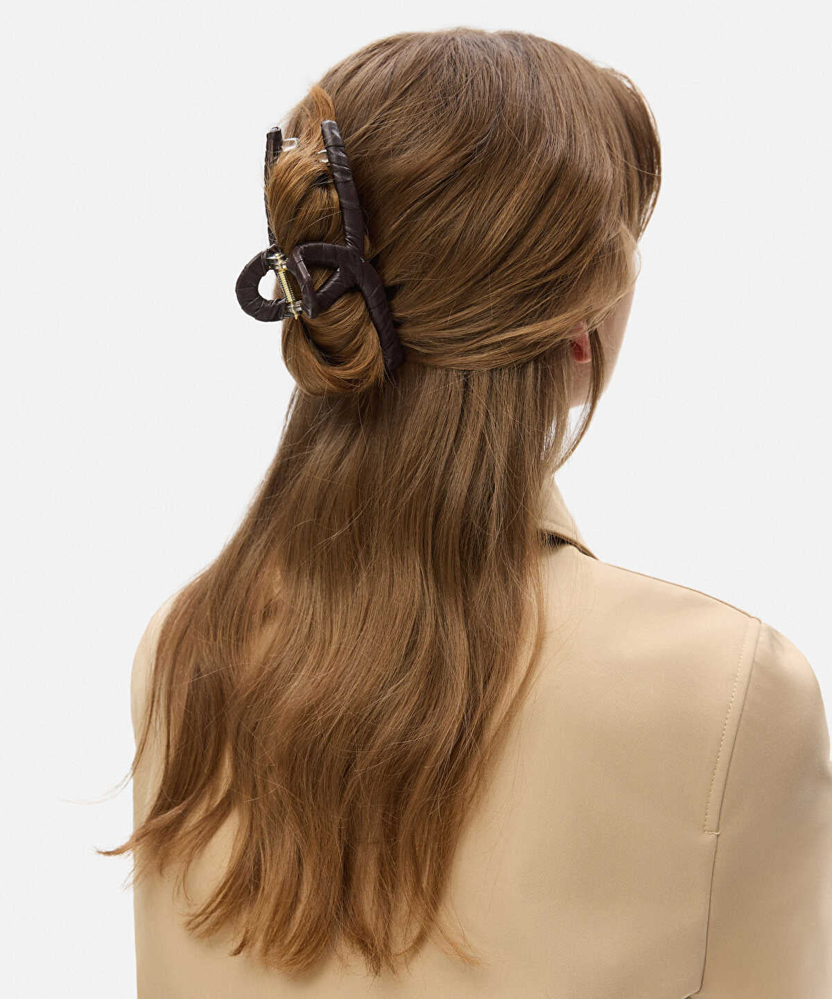 Leather-Effect Hair Clip