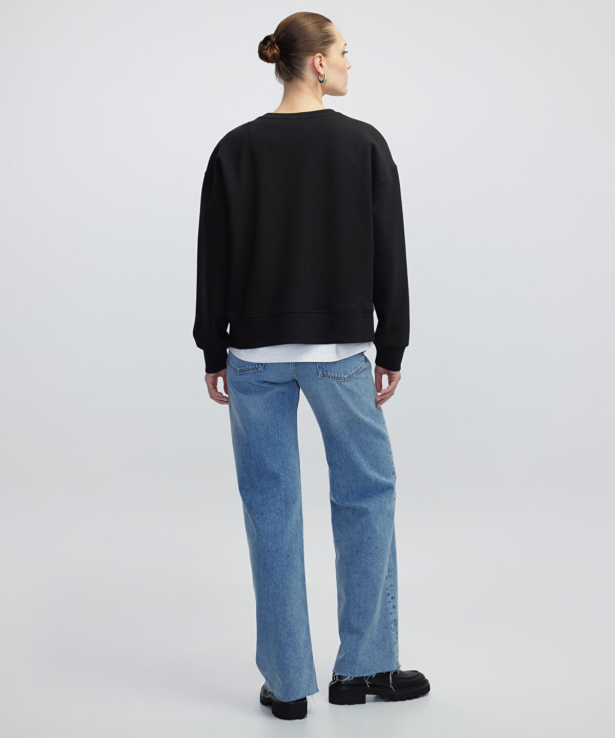 Sweatshirt with Asymmetric Zipper