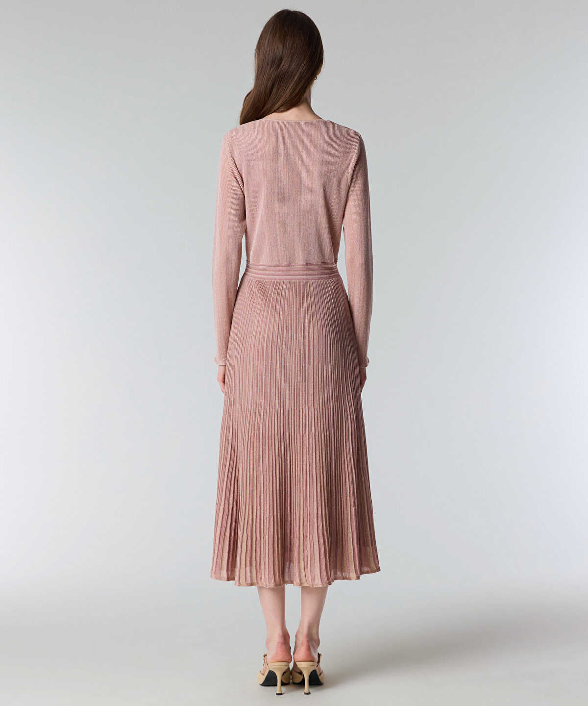 Lurex Knit Wrap Dress