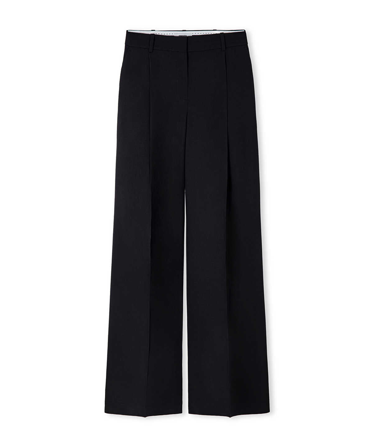 Wool-Blend Wide-Leg Trousers