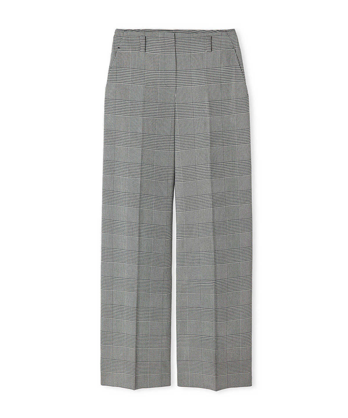 Belted Plaid Trousers