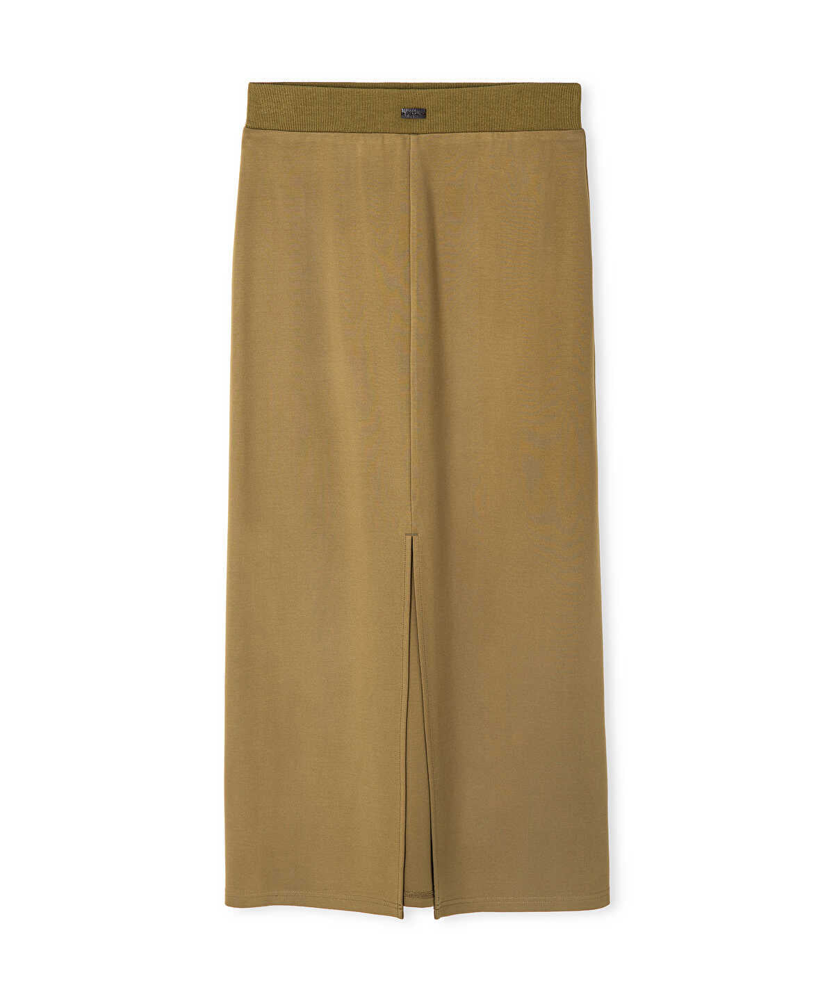 Rib-Waist Midi Skirt