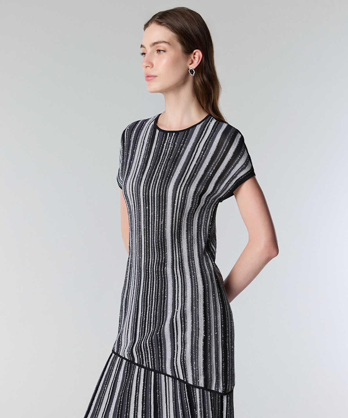 Jacquard Knit Blouse