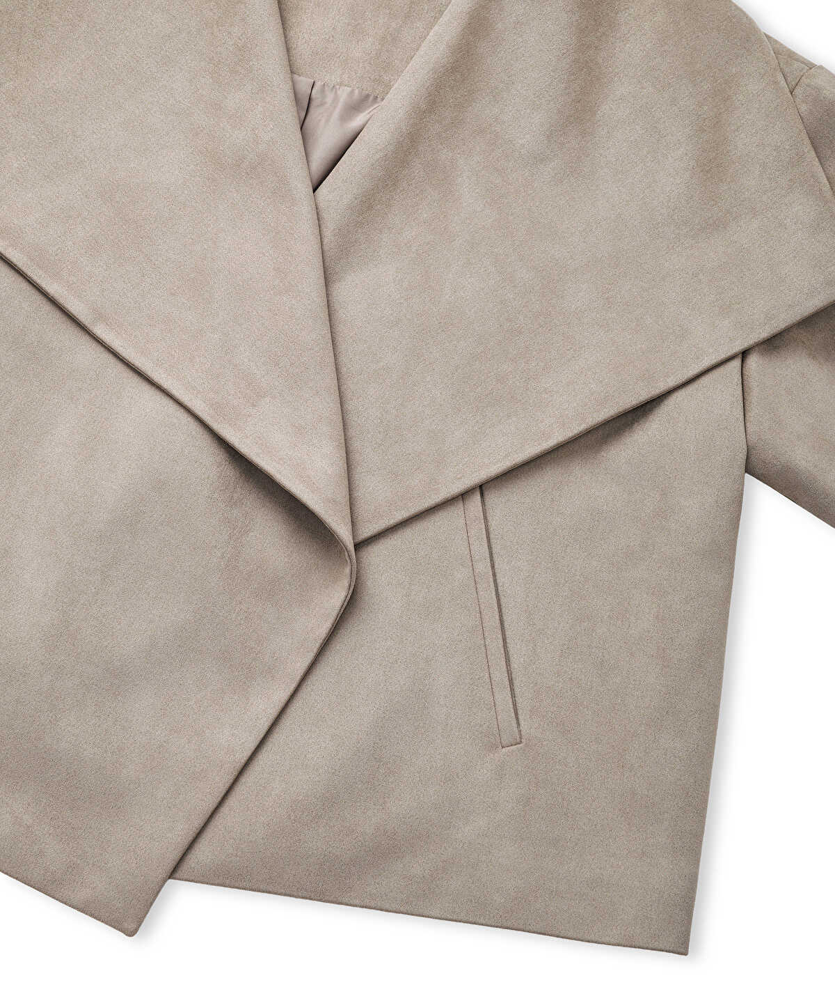 Suede-Effect Coat