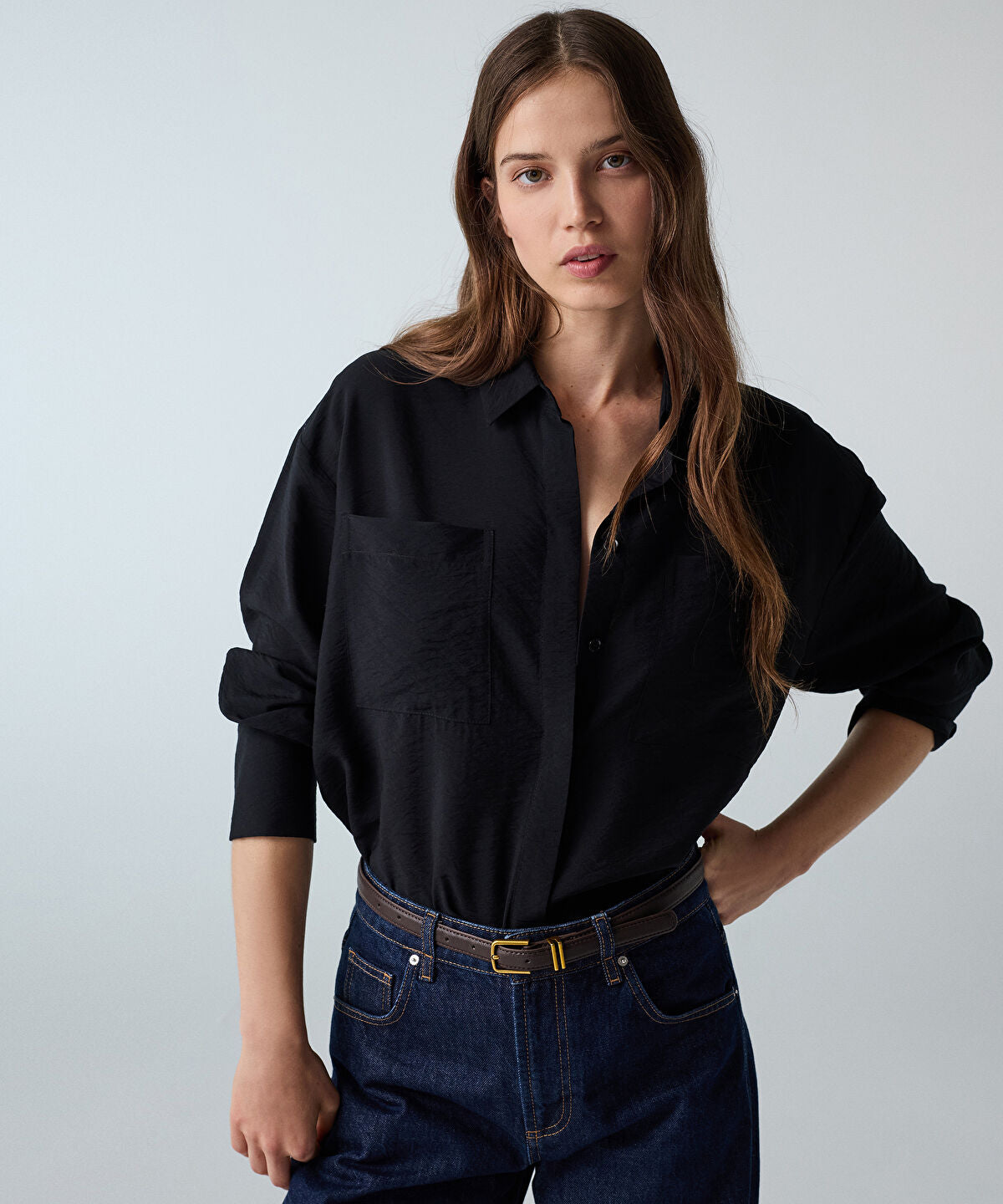 Crinkle-Effect Shirt