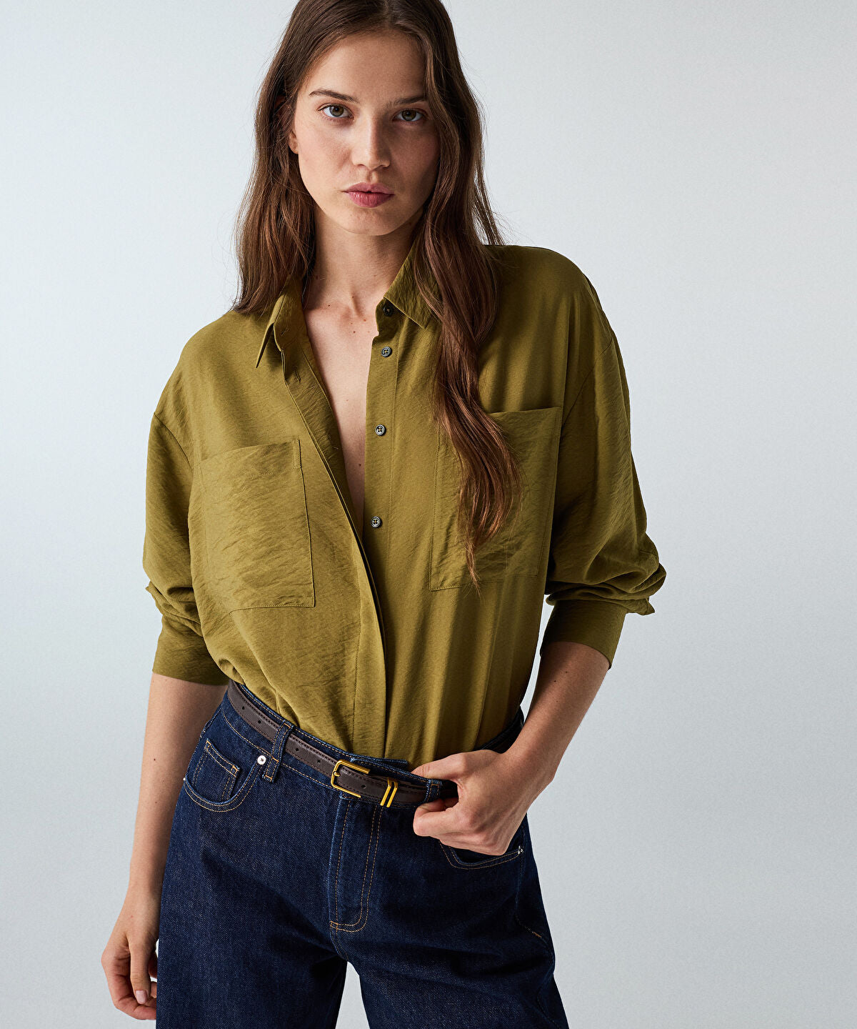 Crinkle-Effect Shirt