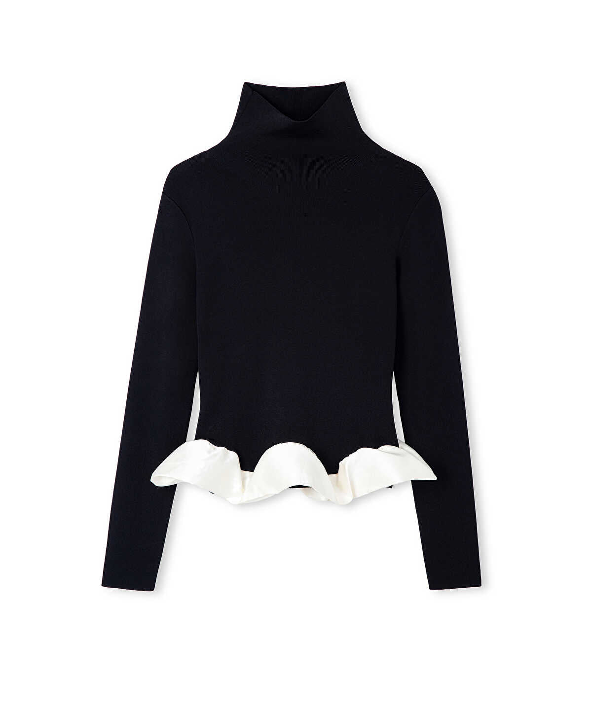 Color-Block Combination Knit Top