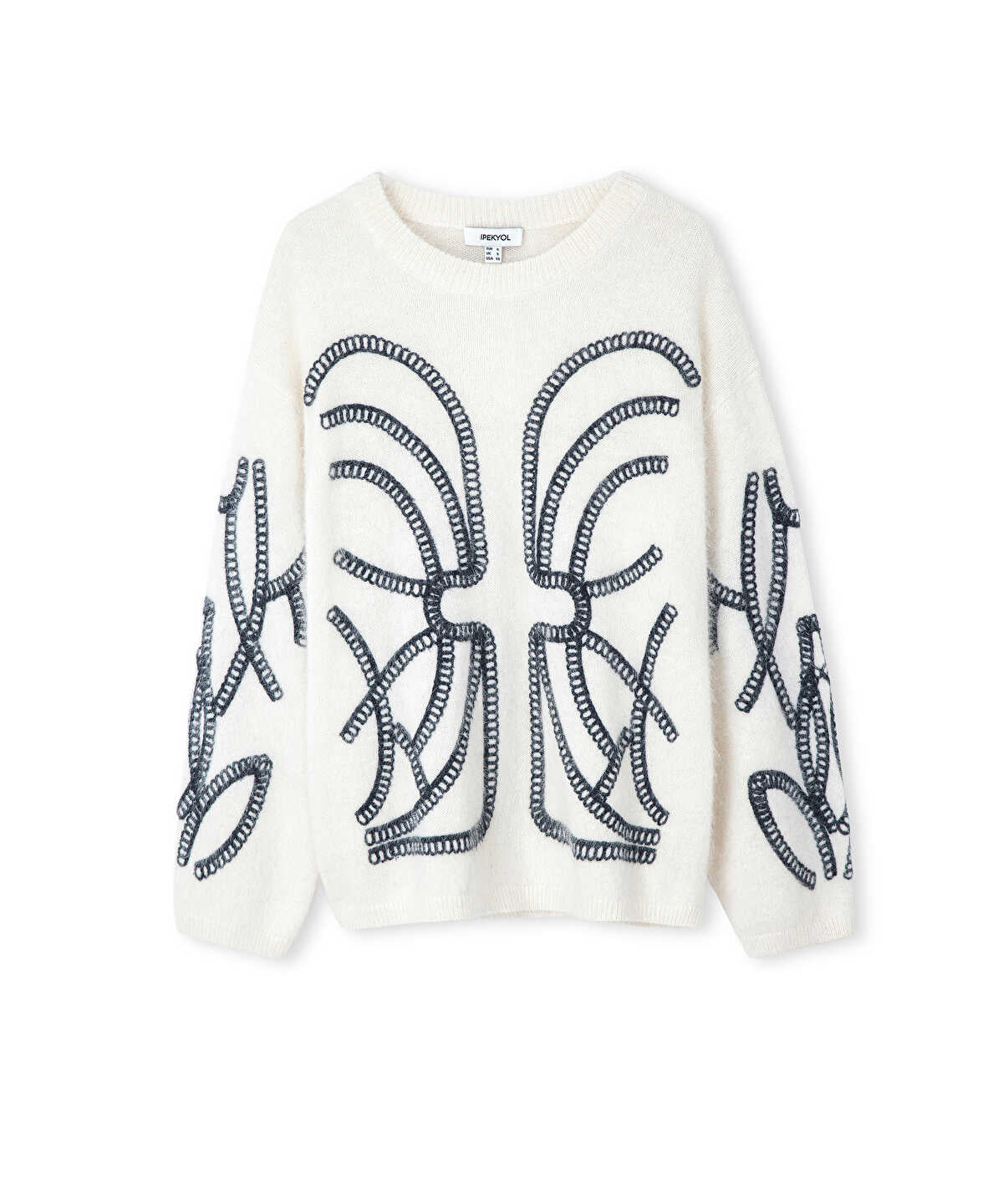 Embroidered Wool-Blend Sweater