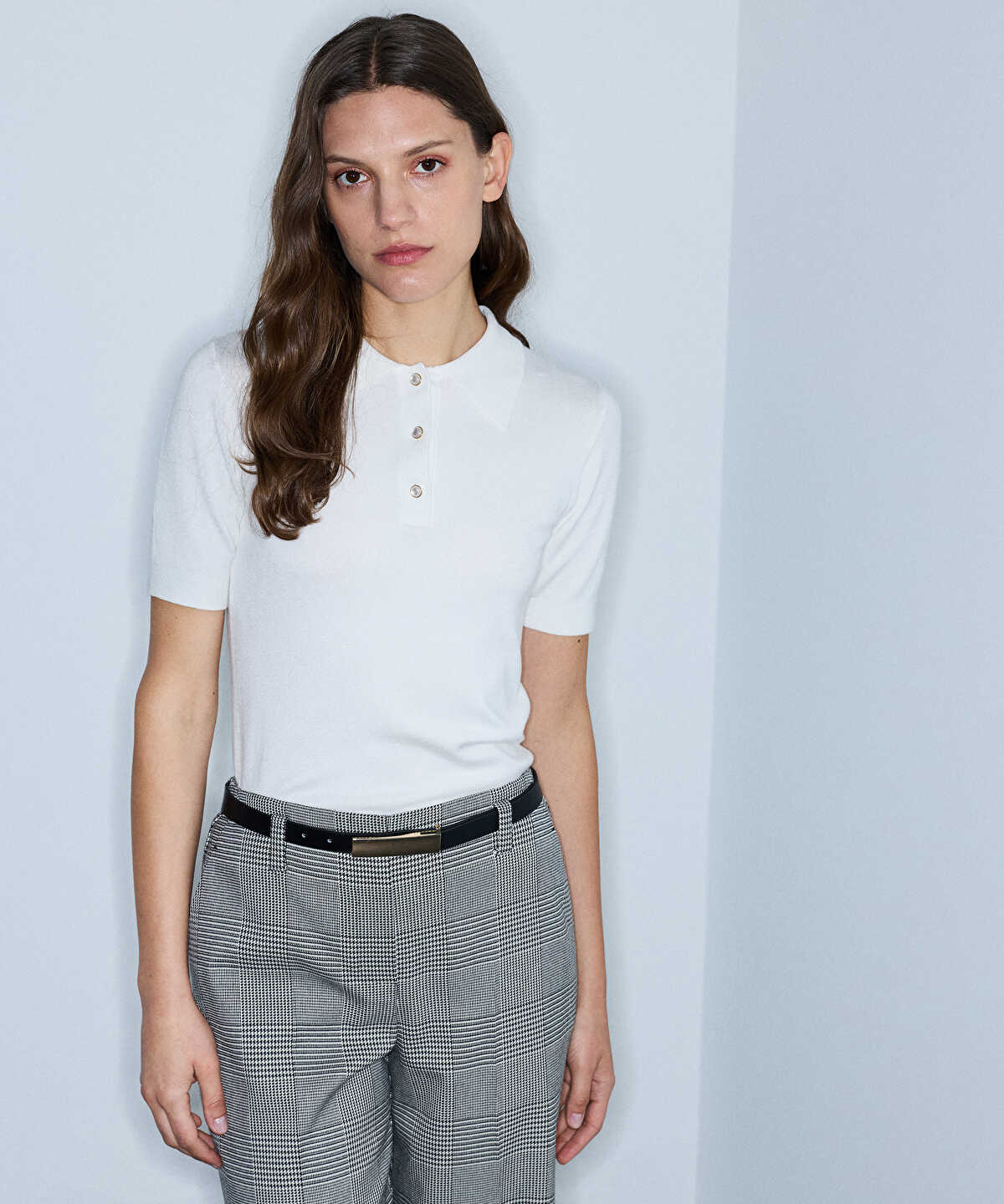 Polo Knit Top