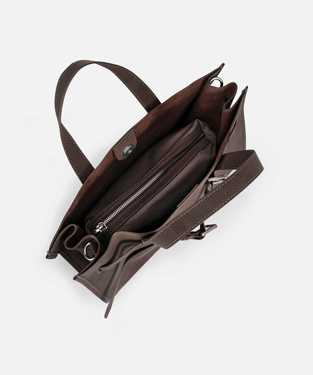 Leather-Look Bag with Metal Buckle