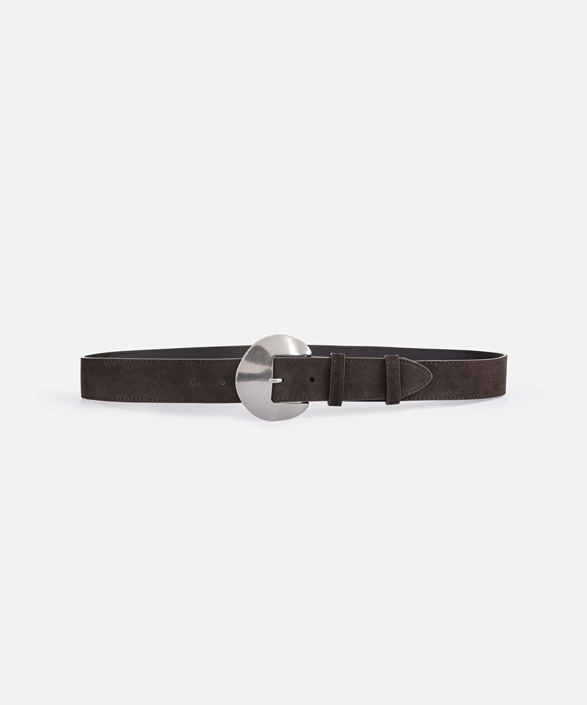 100% Leather Belt with Metal Buckle