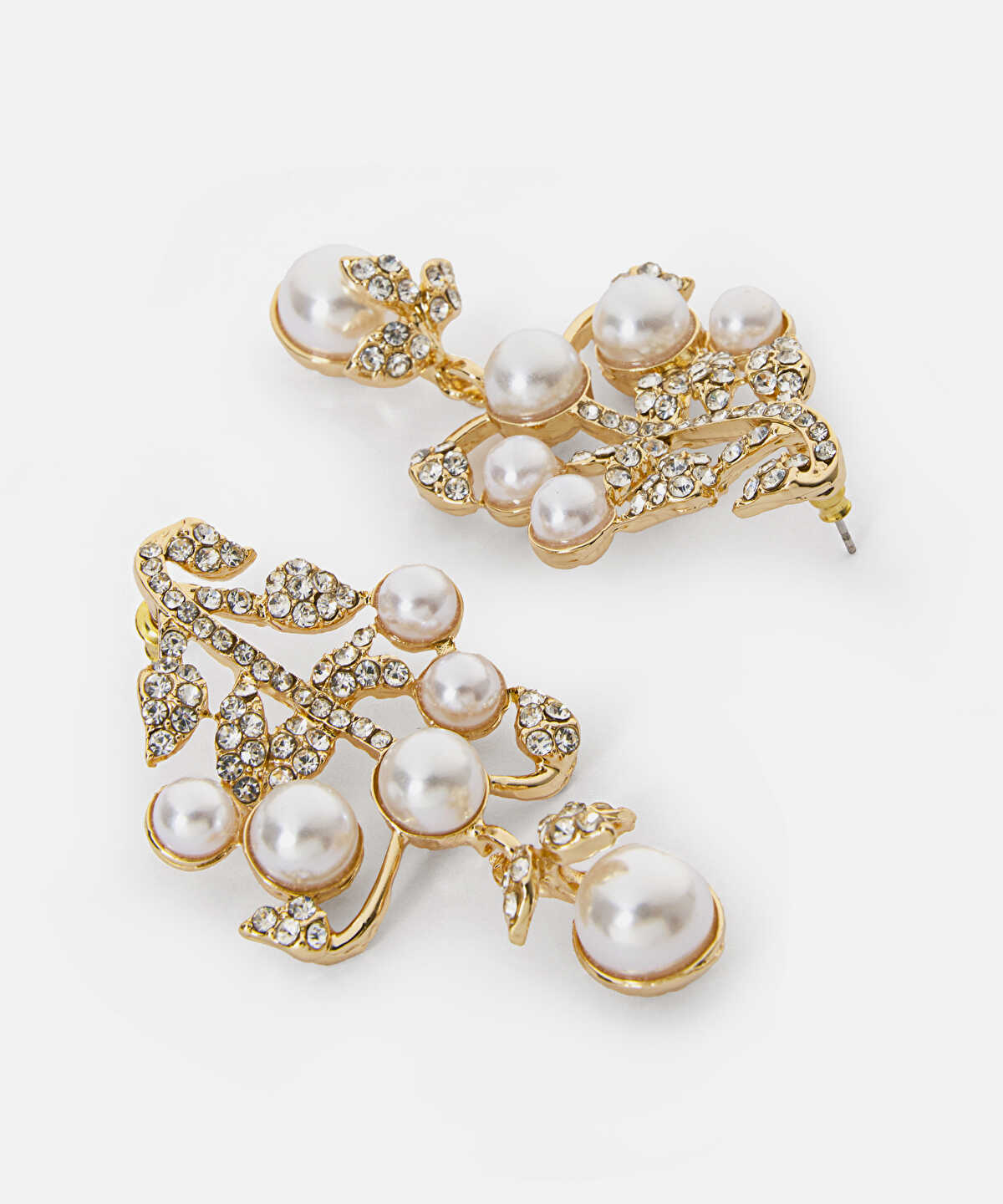Faux Pearl and Strass Earrings