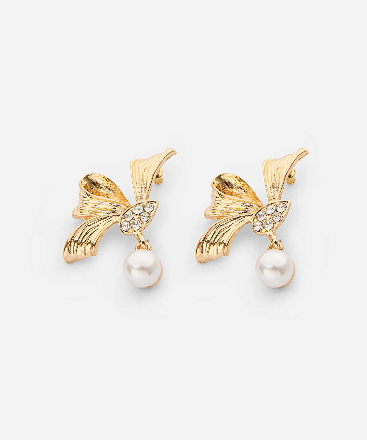 Crystal and Faux Pearl Earrings