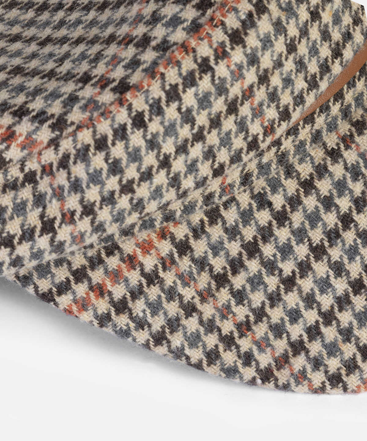 Embellished Houndstooth Hat