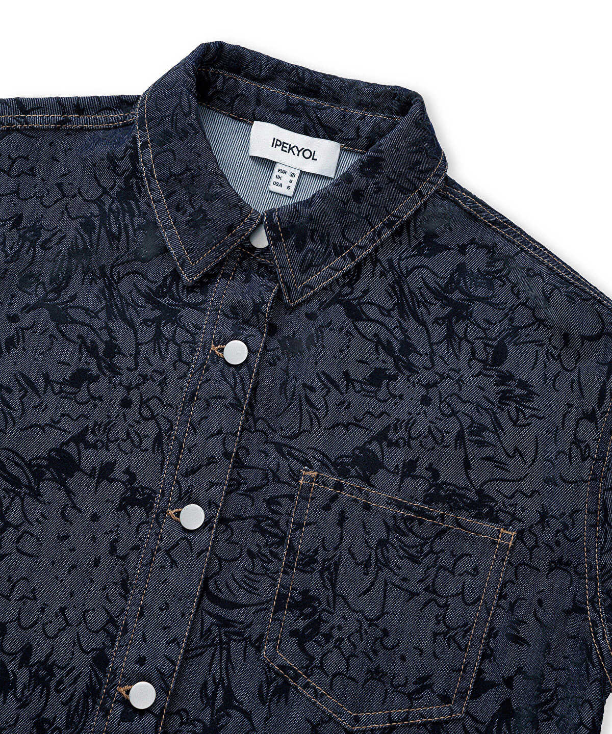 Denim-Effect Overshirt