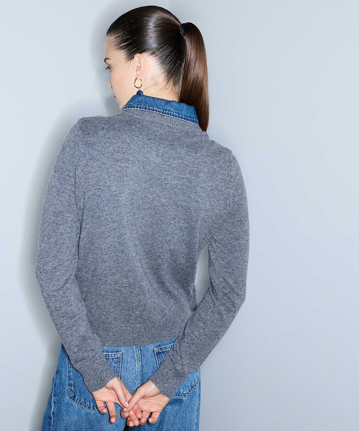 Layered-Effect Cardigan