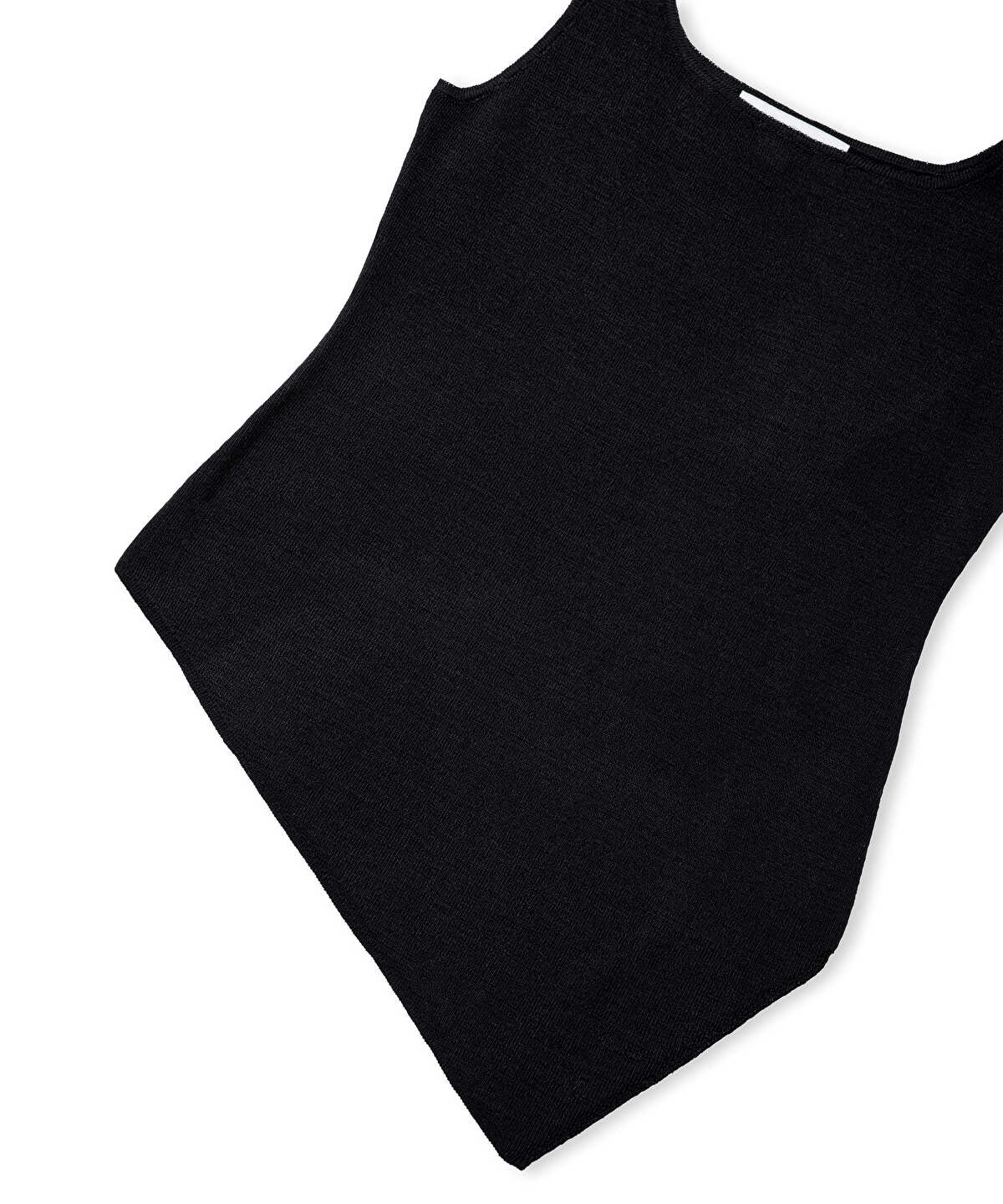 Asymmetric-Hem Knit Top