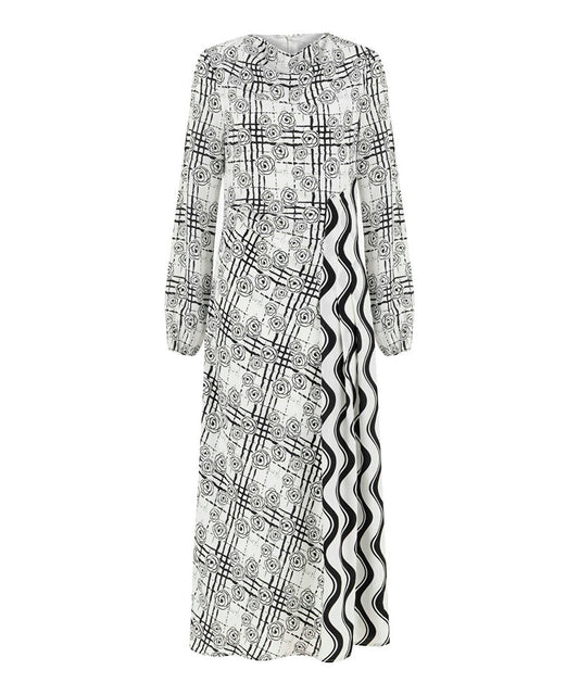 Printed Viscose Midi Dress