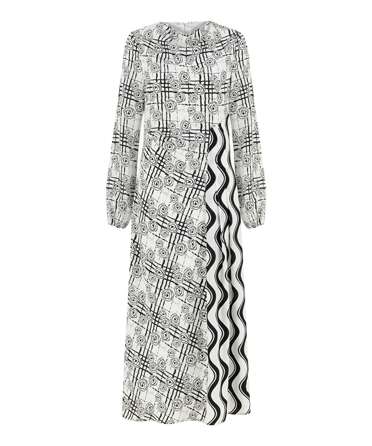 Zoomed Printed Viscose Midi Dress