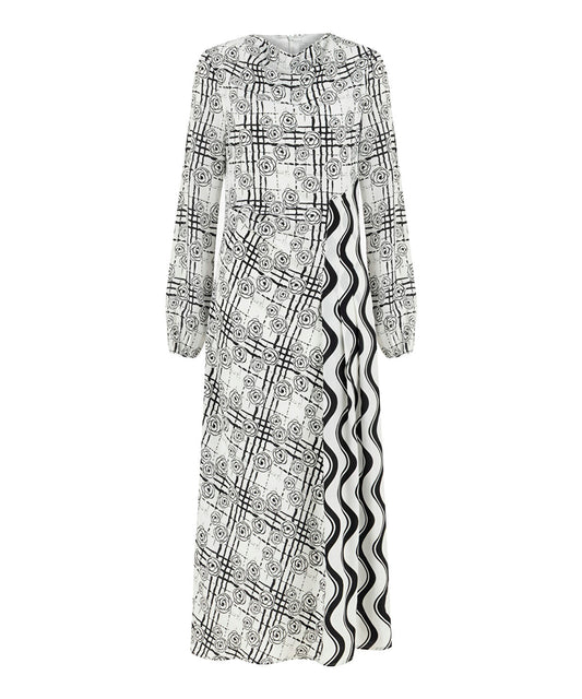 Printed Viscose Midi Dress