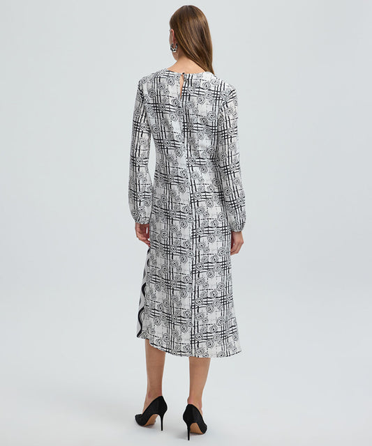 Printed Viscose Midi Dress