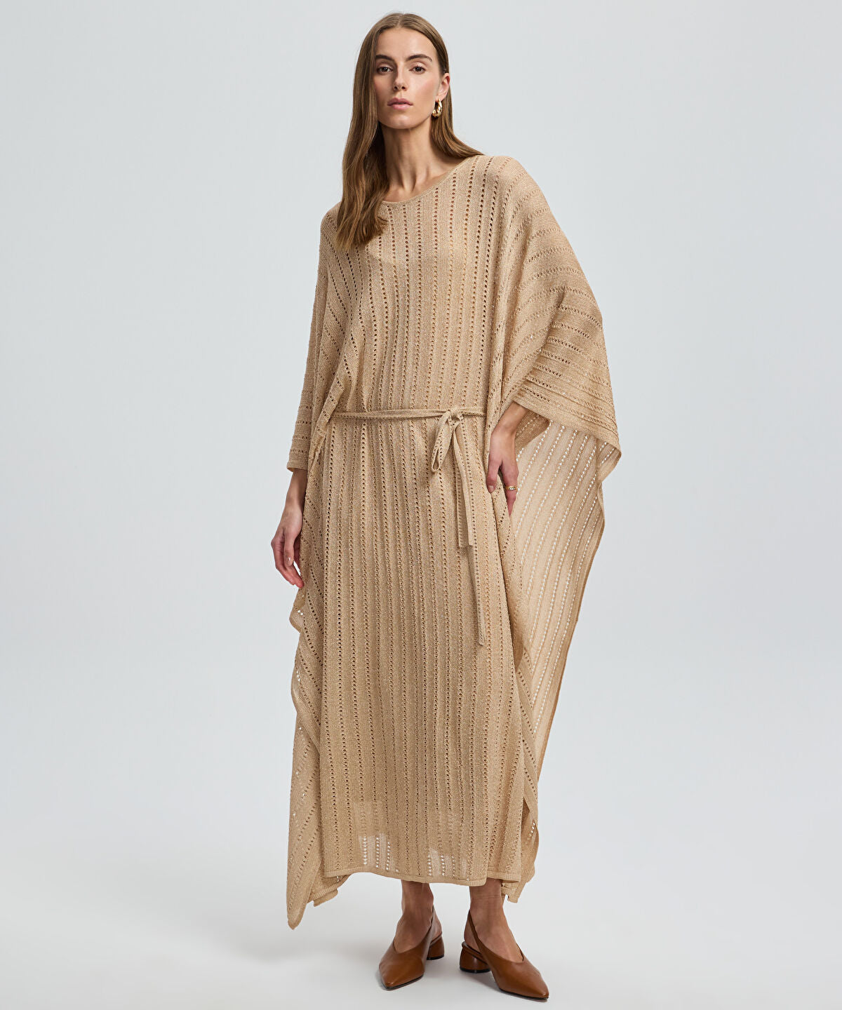 Zoomed Batwing Sleeve Knit Dress