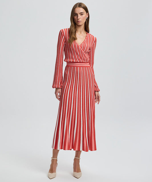 Lurex Thread Wrap Dress 