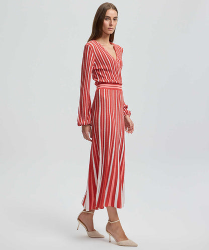 Lurex Thread Wrap Dress 