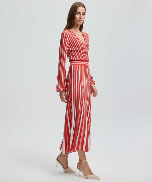 Lurex Thread Wrap Dress 