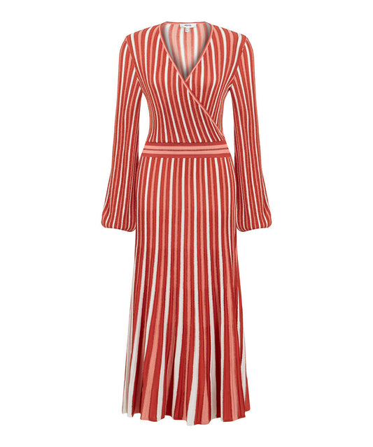 Lurex Thread Wrap Dress 