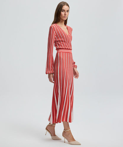 Lurex Thread Wrap Dress 