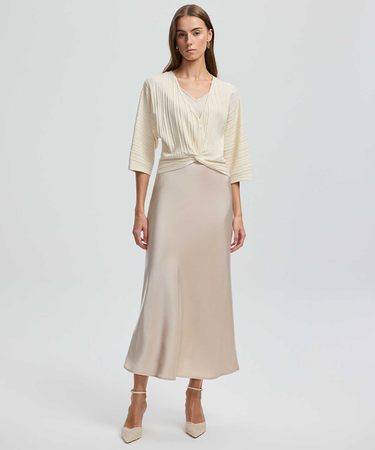 Zoomed Layered Midi Dress