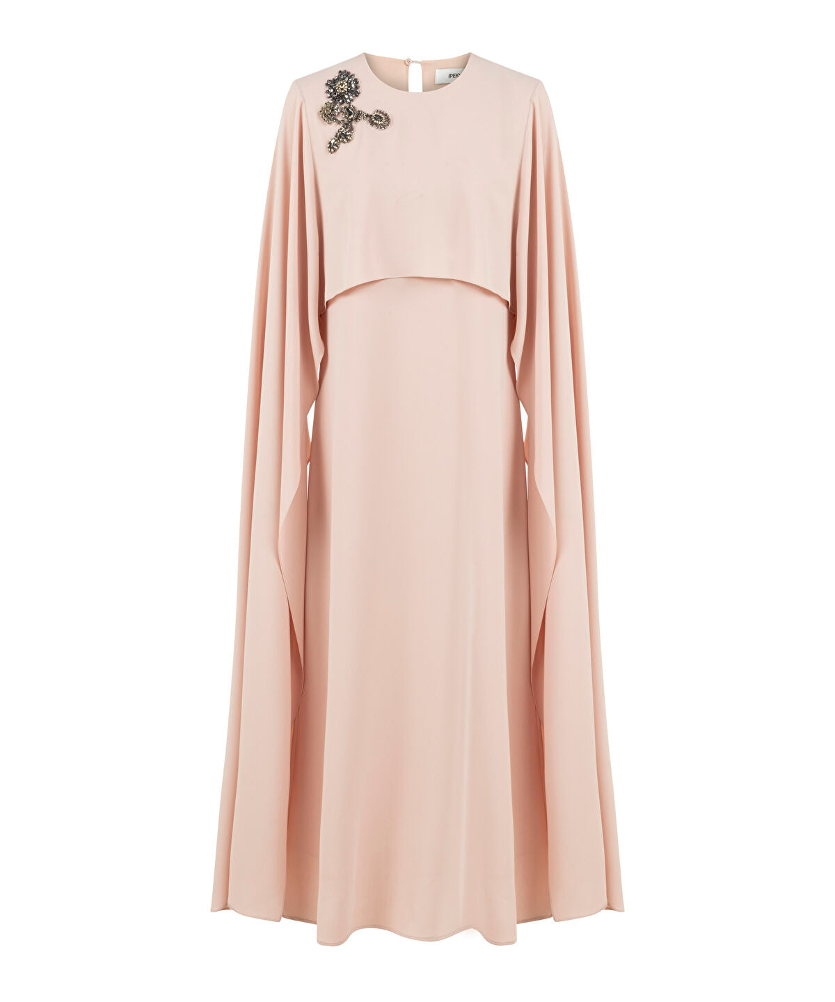 Cape-Effect Layered Dress