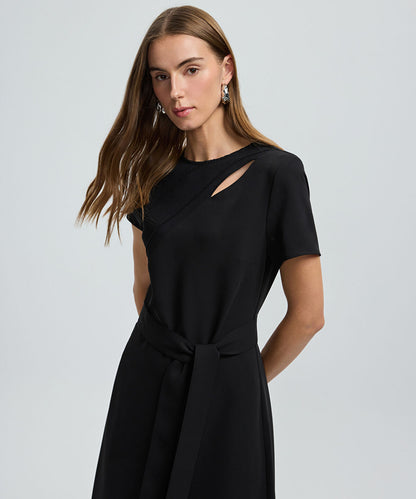 Belted Cutout Dress