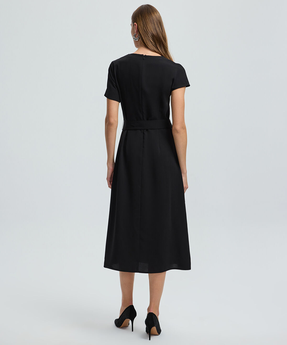 Zoomed Belted Cutout Dress