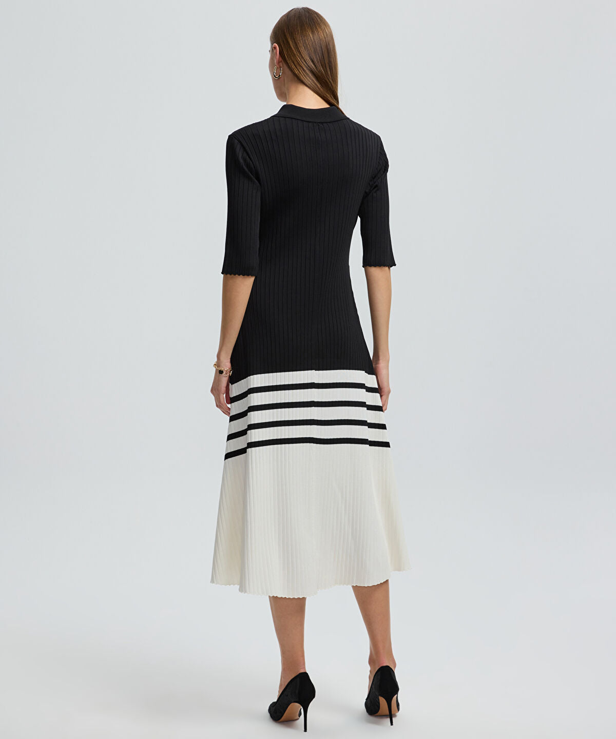 Zoomed Color-Block Knit Dress