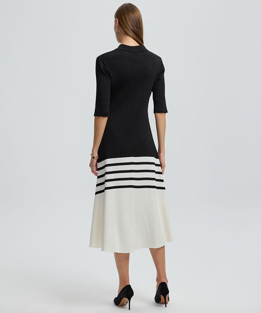 Color-Block Knit Dress