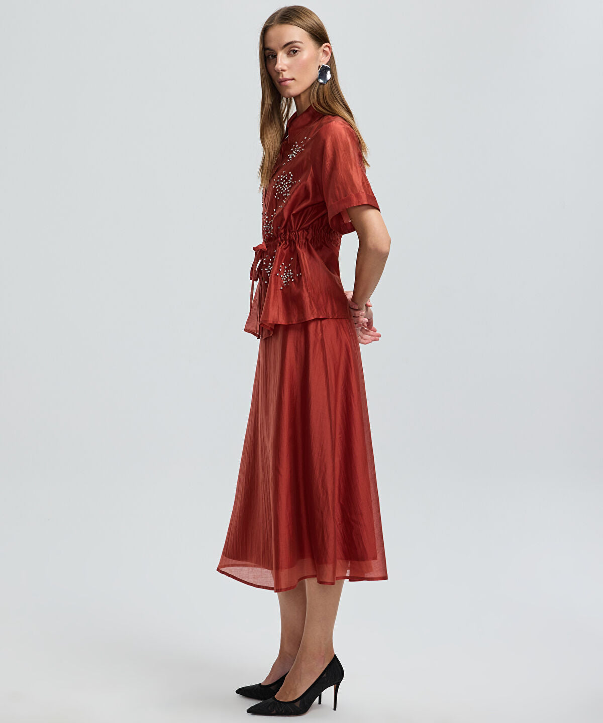 Zoomed Layered Embellished Dress