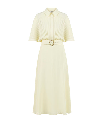 Pleated Midi Dress