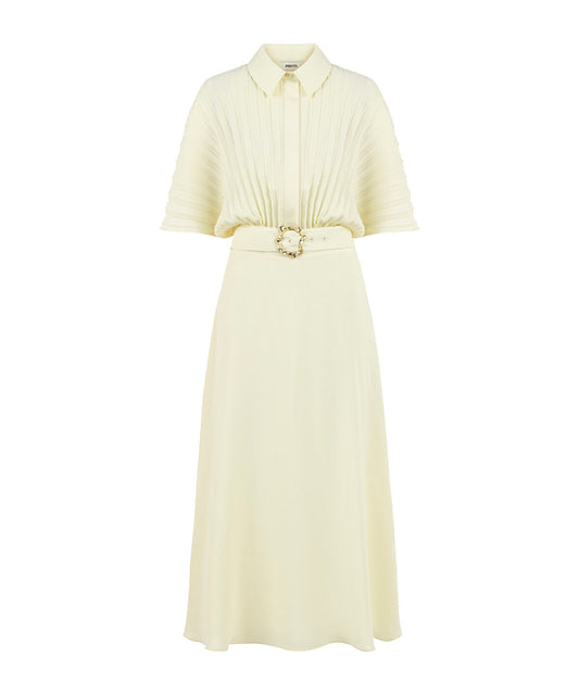 Pleated Midi Dress