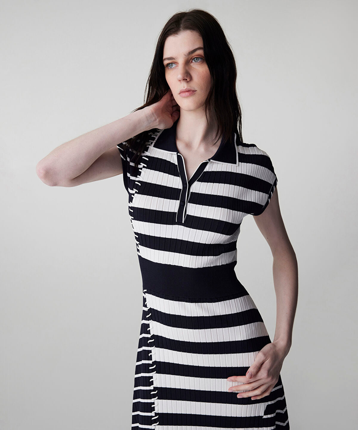 Zoomed Striped Knit Dress