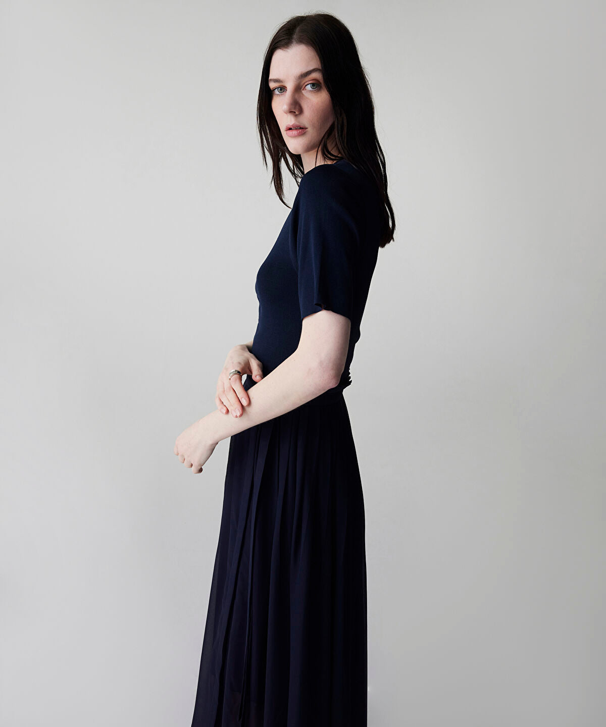 Belted Combination Dress