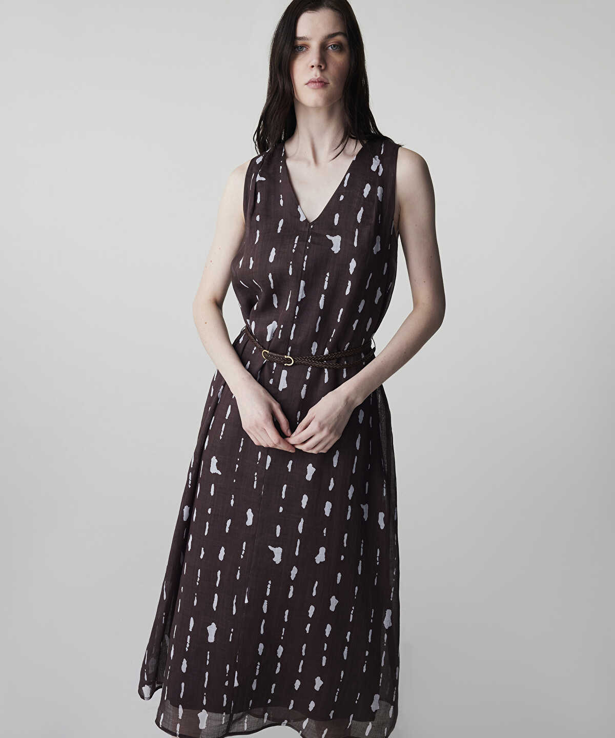 Printed Linen Dress